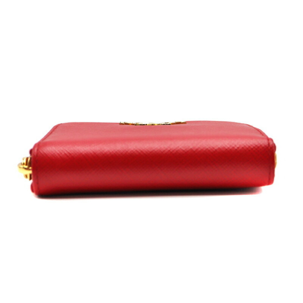 Prada Compact Wallet Red Leather - Picture 5 of 8